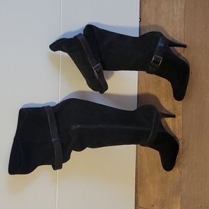 Calvin Klein suede, stiletto, over-the-knee Boots